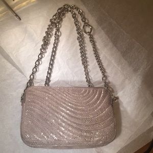 Henri Bendel Camera Bag Grey with silver hardware
